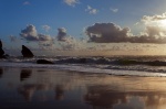 sunset, beach, rugged, twilight, coast, ocean, mirror, atlantic, 2012, portugal, Portugal, photo