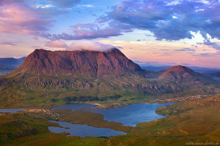 latest, sunset, mountain, view, lake, alpenglow, highlands, clouds, scotland, 2014, photo