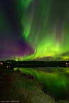 northern lights, night, sky, aurora, borealis, lake, reflection, iceland, 2018, Iceland, photo