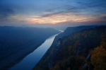 bastei, saxony, sunset, autumn, river, saxon, saxon switzerland, germany, 2012, Stock Images Germany, photo