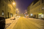 cold, winter, blue hour, roadshot, lonely, leipzig, lindenau, snow, photo