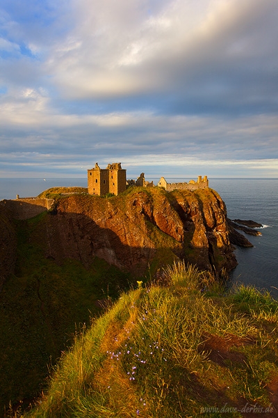 castle, highlands, sunset, cliff, clouds, scotland, 2014, photo