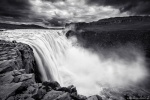 waterfall, falls, highlands, dettifoss, river, spray, fog, bnw, iceland, 2016, photo