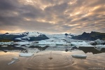 sunset, glacier, bay, ice, fjallsarlon, mountains, iceberg, iceland, 2016, Iceland, photo