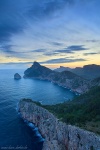 sunrise, blue hour, sea, coast, mountain, morning, mallorca, spain, 2016, Spain, photo