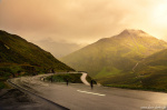 roadshot, mountain, alps, rain, golden hour, switzerland, 2021, Switzerland, photo