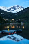 night, lake, fjord, reflection, mountains, snow, norway, 2025, Norway, photo