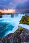 sunset, waterfall, falls, cliff, long exposure, iceland, 2016, Iceland, photo
