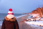 greetings, sunset, beach, winter, snow, kirsten, baltic sea, darss, weststrand, germany, 2015, Hunting the Light, photo