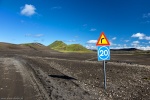 roadshot, dirt road, highlands, mountains, sign, volcanic, iceland, 2016, Hunting the Light, photo
