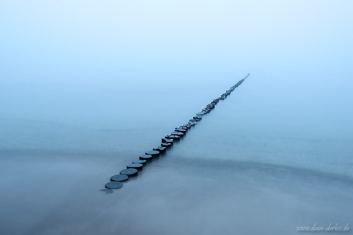ocean, baltic sea, fog, abstract, winter, long exposure, beach, blue hour, germany, photo