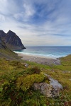 beach, kvalvika, rugged, ocean, norway, lofoten, mountain, Norway, photo
