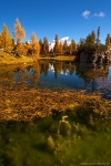lake, reflection, autumn, fall, trees, mountains, alpes, dolomites, italy, 2015, latest, Italy, photo