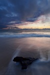 sunset, beach, baltic sea, weststrand, waves, ocean, twilight, germany, 2011, Stock Images Germany, photo