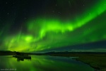 northern lights, night, sky, aurora, borealis, reflection, iceland, 2016, Iceland, photo