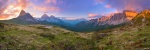 sunset, mountains, panorama, view, rugged, pass, dolomites, italy, 2016, Panoramas, photo