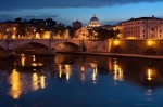 rome, blue hour, city, church, basilica, italy, Rome, photo