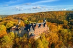 autumn, fall, mountains, drone, castle, harz, forest, germany, 2020, Stock Images Germany, photo