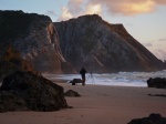 sunset. beach, rugged, atlantik, sea, ocean, adraga, portugal, selfie, 2012, Hunting the Light, photo
