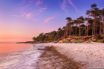 sunset, beach, coast, baltic sea, pink, germany, weststrand, 2016, Germany, photo