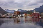 svolvaer, harbour, reflection, rugged, mountain, city, lofoten, norway, 2013, Cityscapes, photo