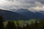 postcard, view, mountain, valley, village, swiss, 2013, photo
