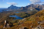 mountain, lakes, rugged, range, lofoten, norway, Norway, photo
