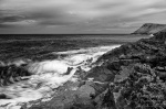beach, wave, sea, coast, mallorca, spain, 2011, bnw, Spain, photo