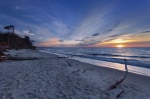 beach, sunset, baltic sea, forest, nationalpark, sunstar, germany, Stock Images Germany, photo