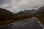 lofoten, norway, street, roadshot, mountain, wet, rain, 2013