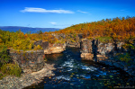 autumn, canyon, river, foliage, fall, forest, lapland, arctic, sweden, 2024, photo