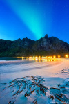 northern lights, aurora, borealis, night, beach, fjord, arctic, island, norway, 2022, photo