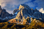 mountains, autumn, foliage, alps, woods, forest, trees, woodlands, dolomites, italy, 2025, photo