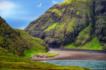 Beach walk in Saksun Photo beach, mountains, bay, walk, stroll, north, saksun, people, sandy, arctic, faroe islands, 2025, The Great North, photo