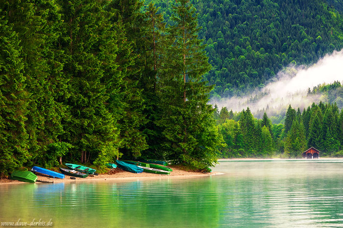 alps, mountains, lake, boats, forest, bavaria, germany, 2021, photo