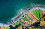 aerial, garden, cliff, coast, ocean, mountains, topdown, madeira, 2024, photo