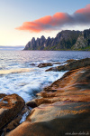 Dragons Teeth Sunset Photo sunset, coast, senja, mountains, north, arctic, pastel, norway, 2024, The Great North, photo