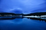 winter, harz, lake, snow, blue hour, sunset, germany, 2008, Stock Images Germany, photo