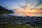 Eggum Sunset Photo sunset, coast, beach, bay, mountains, eggum, arctic, north, norway, 2024, The Great North, photo