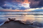 sunset, beach, ocean, twilight, sea, baltic sea, weststrand, sunstar, germany, 2011, Germany, photo