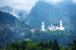 alps, mountains, bavaria, castle, neuschwanstein, fog, fantasy, germany, 2021, Germany, photo