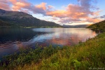 fjord, lake, mountains, reflection, summer, fischerman, sunset, norway, 2017, Norway, photo