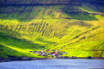Funningur Photo mountains, village, coast, ocean, harbour, north, fishing, golden hour, faroe islands, 2025, The Great North, photo