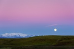 arctic, volcano, mountain, moon, sunset, sunrise, twilight, summer, iceland, 2017, photo