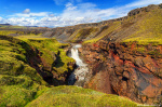 canyon, waterfall, stream, river, cliff, rugged, highlands, iceland, 2022, Iceland, photo