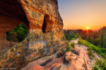 harz, sunset, rock, forest, woods, summer, sun, mountains, germany, 2023, photo