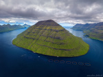 aerial, drone, island, fjord, mountain, fishing, north, arctic, faroe islands, 2025, photo
