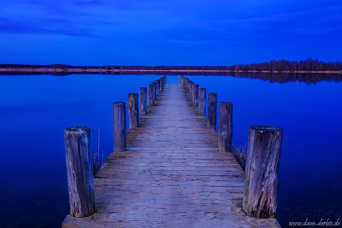 lake, tranquility, blue hour, leipzig, jetty, long exposure, germany, 2022, photo