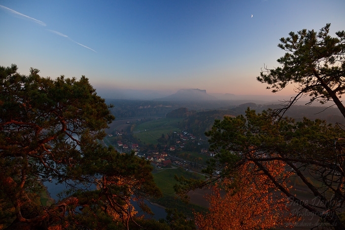 sunset, autumn, saxony, saxon switzerland, germany, 2012, photo