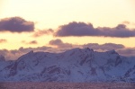 norway, sunset, boat, sea, mountain, snow, hurtigruten, photo